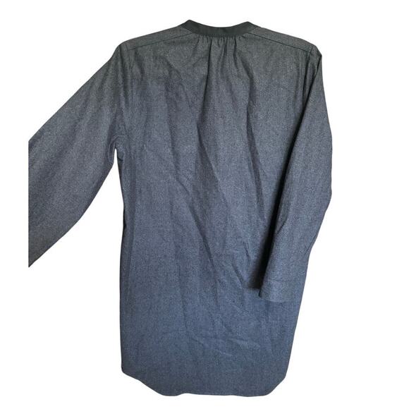 Madewell NWOT Flannel Latitude Shirt Dress Shift Wool Charcoal Grey Size Medium - Picture 7 of 11